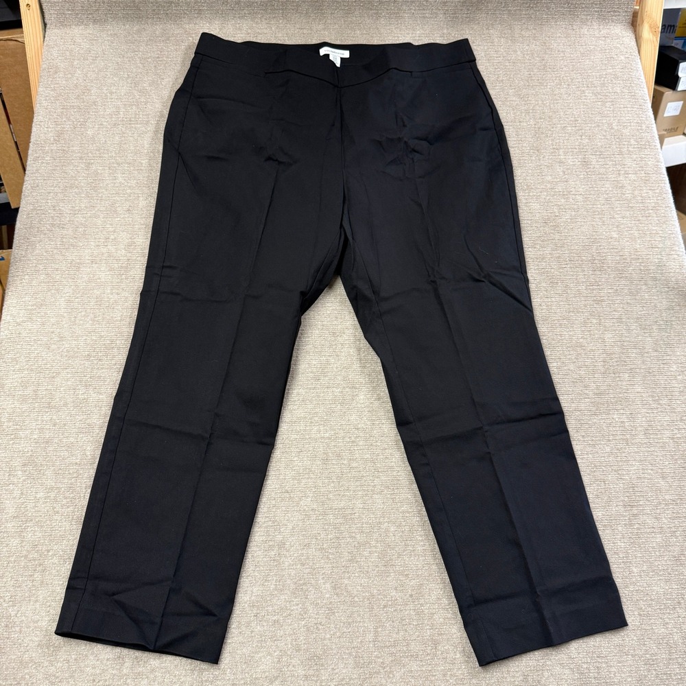 Liz Claiborne Lisa Womens 18W Short Black Elastic Waist Stretch Pants